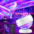One Fire Northern Lights Projector,300+Color Modes Galaxy Projector for Bedroom, 15 White Noise Galaxy Light Projector, 5Moon Star Projector, Bluetooth Aurora Light Projector, Remote Timer Star Lights