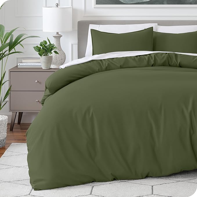 Bare Home Bedding Duvet Cover Extra Long Size - Premium 1800 Super Soft Collection - Lightweight, Cooling - Soft Breathable Bedding Duvet Cover (Twin/Twin XL, Cypress)