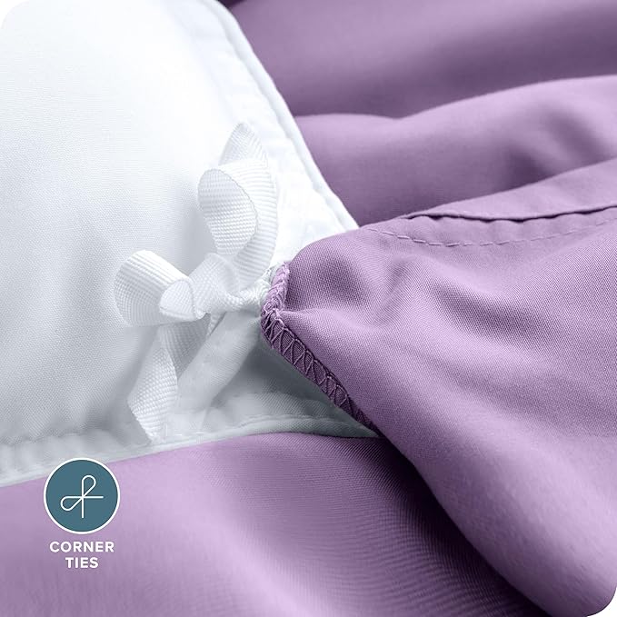 Bare Home Bedding Duvet Cover King Size - Premium 1800 Super Soft Collection - Lightweight, Cooling - Soft Breathable Bedding Duvet Cover (King, Lavender)