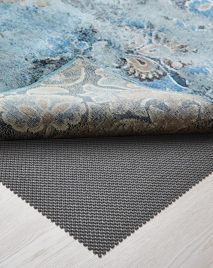 Veken Runner Rug Pad Gripper for Hardwood Floors, Non Slip 2.5x9 Ft Dark Grey Rug Pads for Area Rugs, Thick Rug Grippers for Tile Floors, Under Carpet Anti Skid Mat, Keep Your Rugs Safe and in Place