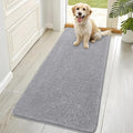 OLANLY Dog Door Mat for Muddy Paws 70x35, Absorbs Moisture and Dirt, Absorbent Non-Slip Washable Doormat, Quick Dry Chenille Mud Mat for Dogs, Entry Indoor Entryway Carpet for Inside Floor, Light Grey