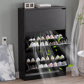 Shoe Cabinet with Odor Control and Back Panels, Deodorizing Slim 3-Flip Shoe Storage Cabinet for Entryway, Freestanding Hidden Shoe Rack Organizer for Entrance, Hallway, Bedroom