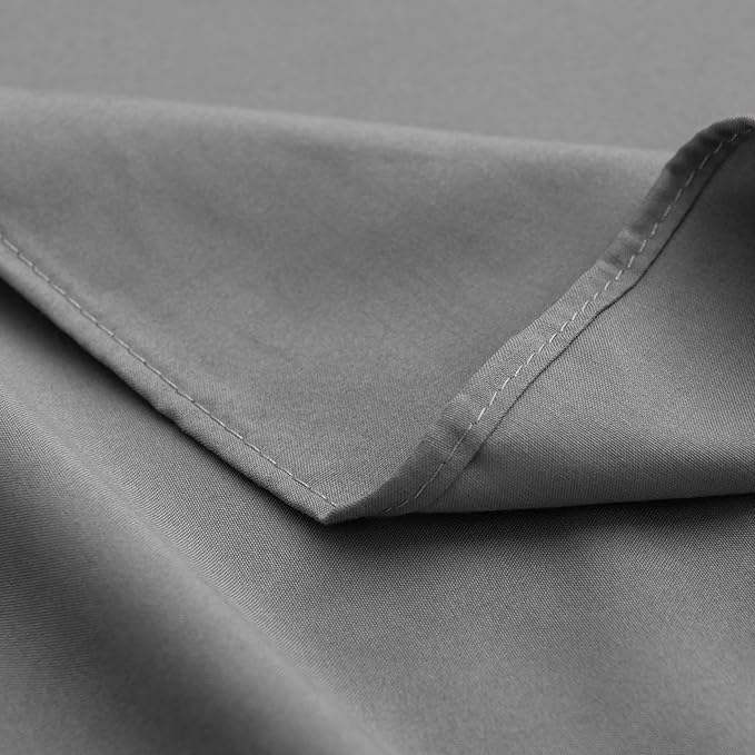 Grey Bed Skirt Full Size Ruffled Bed Skirt with Split Corners, 16 Inch Drop Dust Ruffle Bed Skirts with Platform, Grey