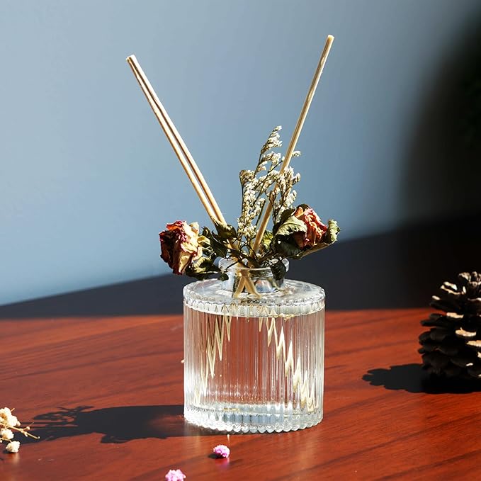 UCC Reed Diffuser Set, 3.38 oz Pure Orange Premium Scented Diffuser with Flower Sticks Home Fragrance Reed Diffuser for Bathroom Shelf Decor