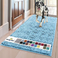 Muddy Mat® | Super Absorbent Door Mat Indoor, Microfiber Quick Dry Chenille Entryway Rug, Non-Slip Front Door Mat, Indoor Mats for Entryway, Machine Washable Pet Rug, Sky Blue 24" x 96"
