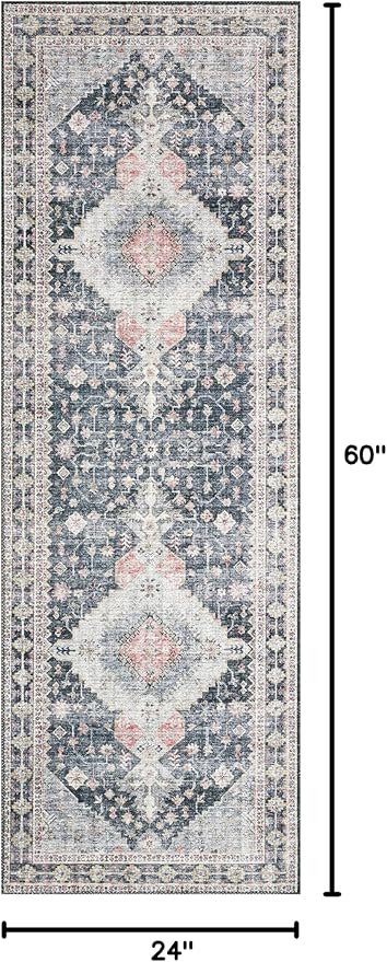 Loloi Skye Collection SKY-02 Charcoal/Multi 2'-0" x 5'-0" Accent Rug