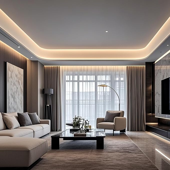 COB LED Strip Lights Natural White,24V Dimmable led Light Strip KIT with Remote and app Control,4000K 25FT/7.5m 8mmwide Ra>90 Cuttable Flexible Strip Lights for Bedroom,Wardrobe,Cabinet