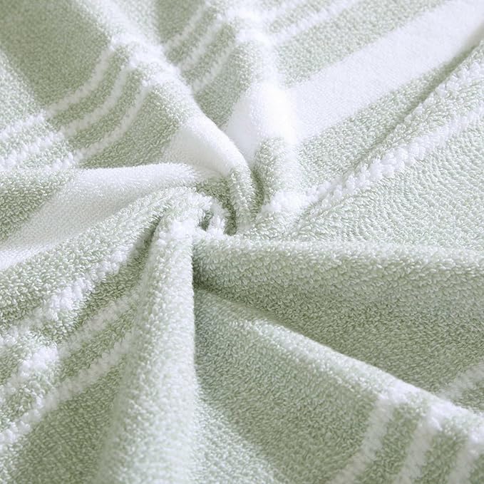 Nautica - Bath Towels, Soft & Absorbent Cotton Towels with Yarn Dye Terry Loops, Medium Weight Bathroom Towels (Windward Green, 6 Piece)