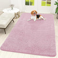 OLANLY Dog Door Mat for Muddy Paws 70x46, Absorbs Moisture and Dirt, Absorbent Non-Slip Washable Doormat, Quick Dry Chenille Mud Mat for Dogs, Entry Indoor Entryway Carpet for Inside Floor, Dusty Rose