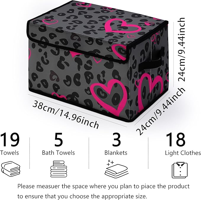 Stackable Storage Bins with Lids,Closet Organizers Fabric Box for Home and Office,Blanket Clothes Organizers,Under Bed Storage Containers 3 Pack.