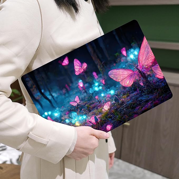 MEEgoodo for MacBook Air 13 inch Case 2021 2020 2019 2018 Released A2337 M1 A2179 A1932 with Touch ID, Plastic Hard Shell & Keyboard Cover Compatible with MacBook Air Case 13.3, Fantasy Forest