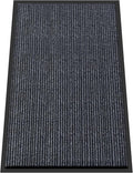 Kuyal Front Door Mat, 3'x5' Indoor Outdoor Entrance Mat, Commercial Floor Mats Inside Outside Entrance, Heavy Duty Durable Welcome Mats, Rubber Backing Non Slip Outdoor Mats for Entryway,Dark Gray