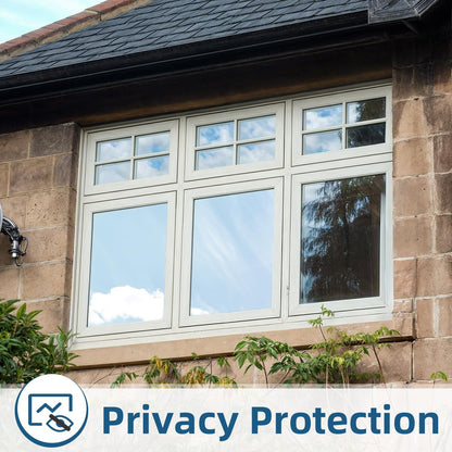 DUOFIRE One Way Window Film Privacy See Out Not in Heat Blocker Window Tint Reflective Mirror Windows Tinting Film for Home Static Cling Anti-UV Sun Blocking Windows Covering（Silver, 23.6x78.7in）