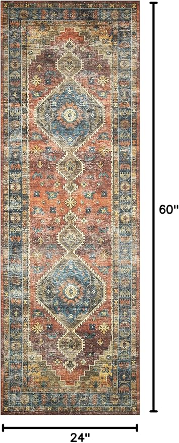 Loloi Skye Collection SKY-11 Rust/Blue 2'-0" x 5'-0" Accent Rug