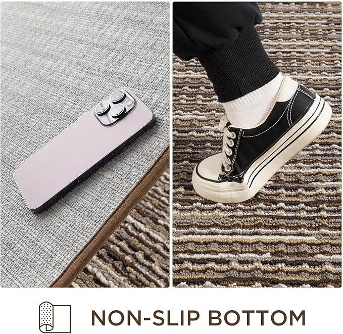 hicorfe Indoor Doormat,Front Back Door Mat Rubber Backing Non Slip Door Mats 24"x35" Absorbent Resist Dirt Entrance Doormat Inside Floor Mats for Entryway Washable Low-Profile