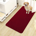 OLANLY Dog Door Mat for Muddy Paws 40x24, Absorbs Moisture and Dirt, Absorbent Non-Slip Washable Doormat, Quick Dry Chenille Mud Mat for Dogs, Entry Indoor Entryway Carpet for Inside Floor, Red