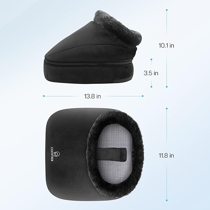 COMFIER Foot Massager with Heat, Electric Foot Warmer, Shiatsu Feet Massager Machine for Plantar Fasciitis,Neuropathy, 2-in-1 Foot & Back Massager, Foot Heater,Christmas Gifts for Women,Men