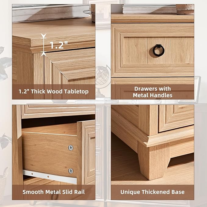Farmhouse 5 Drawer Dresser for Bedroom, 42" Tall Small Dressers & Chest of Drawers, Rustic Wood Dresser with Metal Handle, Storage Organizer Closet for Living Room, Hallway, Entryway