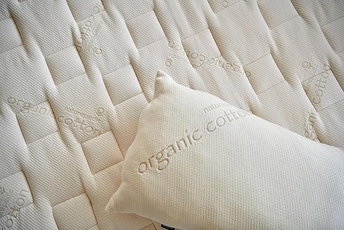 Naturepedic Organic Latex Pillow - Queen Bed Pillow with Soft Comfort - Luxury Pillow with Adjustable Fill for Comfortable Sleeping, Back Support and Neck Pain Relief