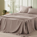 Bedsure Full Size Bed Sheets - 4 Pieces Soft Full Sheet Set - Breathable & Cooling - Hotel Luxury - Easy Care Polyester Microfiber Bedding for Women, Men, Khaki