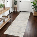 2x7 Modern Abstract Runner Rug for Hallways, Gray Beige Neutral Multi Super Soft Hallway Decor Kitchen Rugs with Non-Slip, Non-Shedding Washable Rug for Hallways Entryway Laundry Indoor