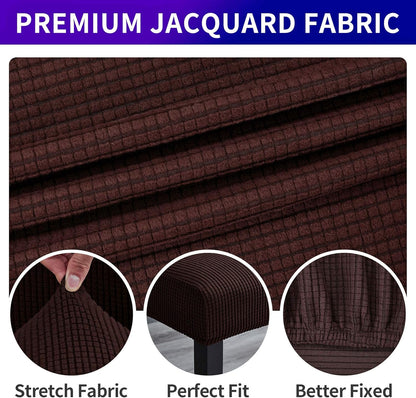 Howhic Stretch Chair Covers for Dining Room Set of 4, Removable Washable Dining Room Chair Covers, Dining Chair Slipcovers Seat Protector, Great Home Decor and Banquet Upholstery (Chocolate, 4 Pack)