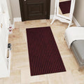 Ottomanson Mud Mat 2' x 2'7" Entryway Rug - Non-Slip Scraper Doormat for Muddy Paws, Dirt Trapping Indoor/Outdoor Mat for High-Traffic Areas, Kitchen, Garage, Patio, Red