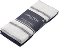 Nautica 100% Cotton Kitchen Towels Set of 3 | 18" X 28" Super Absorbent Reusable Cleaning Cloths, Tea Towels, Hand Towels for Drying Dishes | Navy/White Stripe Dish Towels for Kitchen