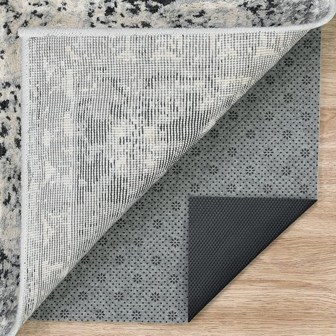 LINLA Dual Surface Felt+Rubber Non-Slip Rug Pad, 5'x8', 1/4" Thick, Strong Grip Cushioning Support Pad, Double-Side Anti-Skid, Safe for All Floor and Finishes, Extra Comfort