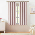 Vision Home Soft Pink Linen Full Blackout Curtains for Bedroom Living Room Darkening Energy Efficient Window Panels 72 inch Thermal Insulated Rod Pocket Back Tab Linen Drapes 56" Wx72 Lx2