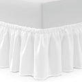 Bed Skirt Queen Bed Skirt Wrap Around Ruffled Box Spring Cover, Easy Install, Washable 15" Drop Elastic Dust Ruffle by Casual Living, 60-inch x 80-inch, White