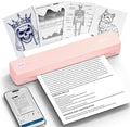 POLONO Portable Printer Wireless for Travel, D810 Bluetooth Thermal Printer Support for 8.5"x11" US Letter, Inkless Compatible with iOS, Android, Laptop for Office, Car and Home, Pink