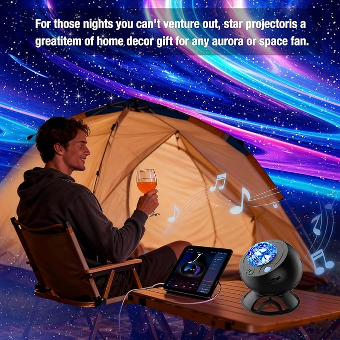 Aurora Projector,16-Color Star Projector,Moon Light Galaxy Projector,Supports USB Storage and Playback,Suitable for Children's bedrooms,Living Room Decoration,Christmas Gifts for Teenagers