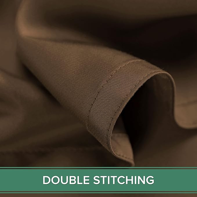 Pure Bamboo King Sheets, Genuine 100% Organic Viscose Derived from Bamboo Bed Sheet Set, Luxuriously Soft & Cooling, Double Stitching, 2 Year Quality Promise (King, Coconut Husk)