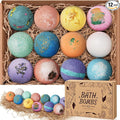 Bath Bombs for Women, 12 PCS Bath Set, Natural Bubble Bathbombs with Shea Butter, Dry Skin Moisturizing, Present for Christmas, Birthday, Valentine’s Day for Mom, Wife, Her, Girls