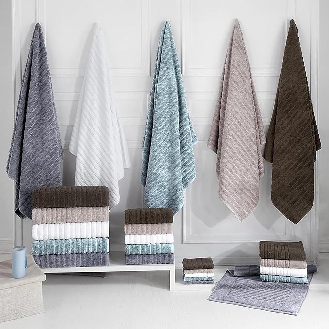 Classic Turkish Towels CTT - Luxury 3 Piece Jumbo Bath Sheets, 100% Turkish Cotton, Absorbent & Ultra Comfy Bath Towel Sheets for Hotels & Spa | 40"x65" (White)