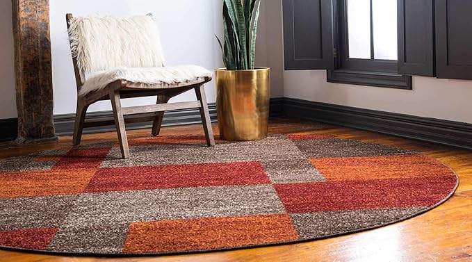 Unique Loom Autumn Collection Area Rug - Providence (8' Round, Multi/ Beige)