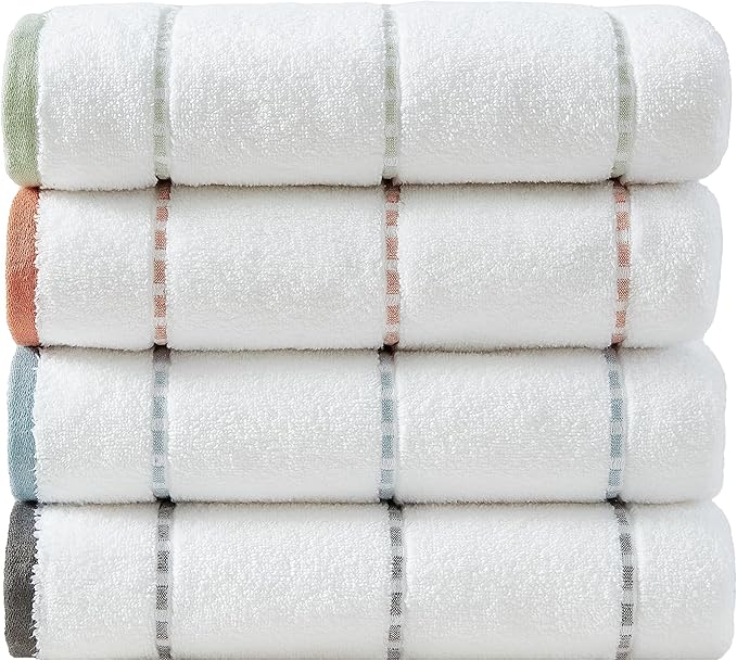 Tommy Bahama - Bath Towels, 100% Soft & Absorbent Cotton, Low Linting & Fade Resistant, Medium Weight Bathroom Towels (Ridley Solid Orange, 3 Piece)