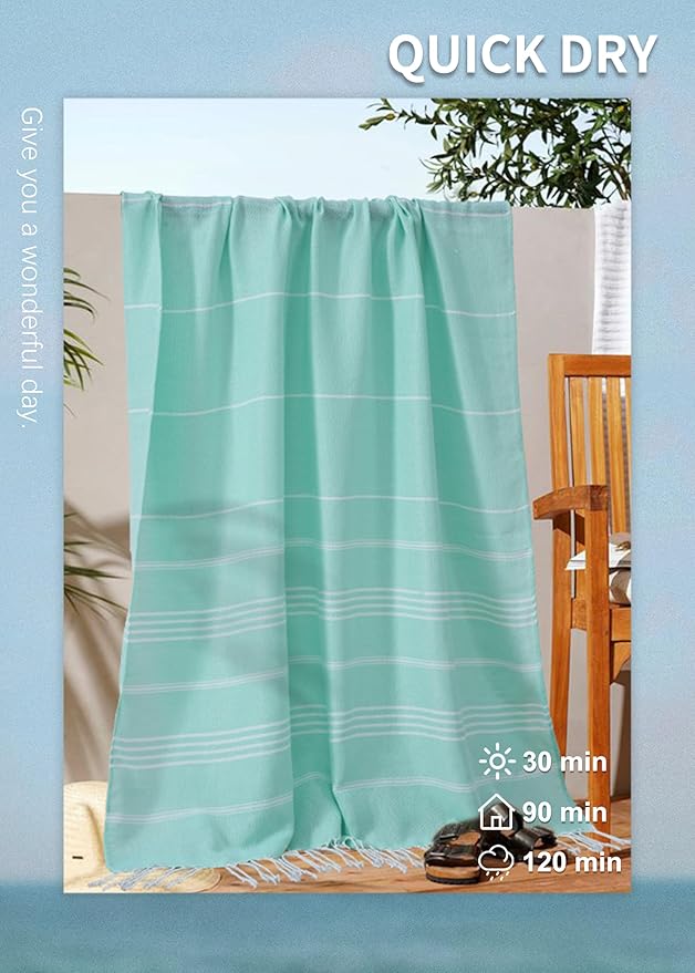 6 Packs Oversized Turkish Beach Vacation Essentials Bath Towel Set Bulk Extra Large Sand Free Quick Dry Swim Camping Pool Clearance Towels Travel Blanket Adult Stripe Proof Cloud Men Women Adult
