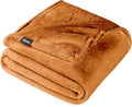 Bare Home Fleece Blanket - Full/Queen - Ultra-Soft Lightweight for Bed, Sofa, and Couch - Luxury Microplush - Cozy Warm Blanket (Full/Queen, Sienna)