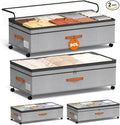 Under Bed Storage, 35.5 inches Under Bed Storage with Wheels, Large Capacity UnderBed Containers with Clear Lids, 2Pcs Rolling Under the Bed Storage for Clothes, Shoes, Blankets Black (Deep Gray)