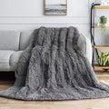 Uttermara Weighted Blanket Queen Size 15 Pounds for Adults, Sherpa Faux Fur Heavy Blanket for Couch Bed, Super Soft Plush Fleece & Cozy Sherpa Reverse, Luxury Long Fur Throw Blankets, 60" x 80", Gray