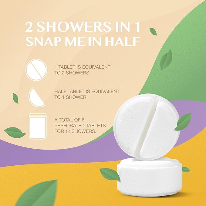 Eucalyptus Shower Steamers by Terra Essentials – 12 Showers Aromatherapy Tablets with Eucalyptus & Mint, Natural, Made in USA, Stress Relief & Relaxation Gift
