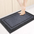 Kitchen Rugs 24" x 36", Non-Slip Machine Washable Kitchen Runner Rugs Floor Mats, Absorbent Comfort Standing Mats for Kitchen, Sink, Laundry and Hallway, Bluish Grey & Charcoal