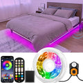 Motion Sensor LED Light Strip 19.68ft Under Bed Lights, RGB 3 Mode Motion Activated Bed Light with Music Sync and Timer, Dimmable Color Changing LED Lights Christmas Gift