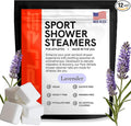 Sport Shower Steamers - Made in USA with Natural Lavender Essential Oil, Aromatherapy, Stress and Sinus Relief, Muscle Recovery for Athletes, Best Christmas Stocking Stuffers for Runners