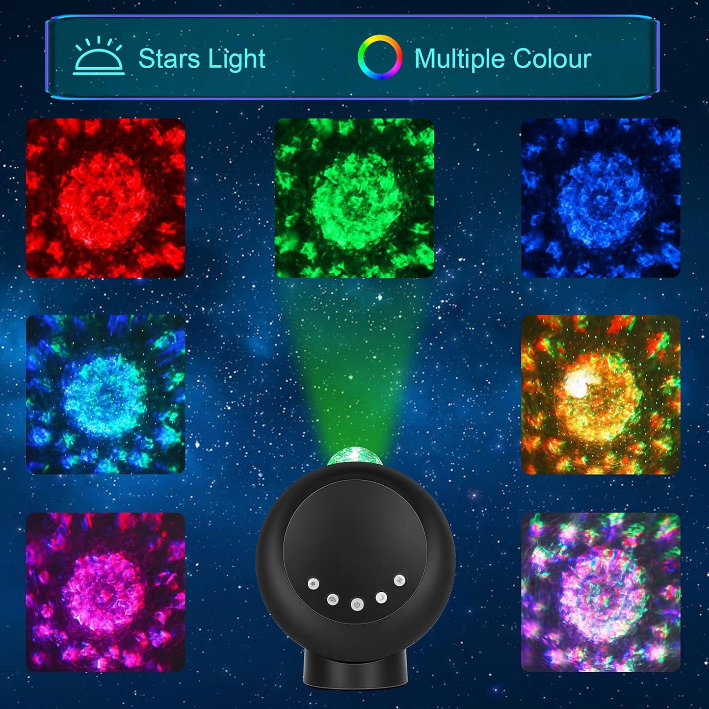 LitEnergy LED Sky Projector Light, Galaxy Lighting, Nebula Star Night Lamp with Base and Remote Control for Gaming Room, Home Theater, Bedroom , or Mood Ambiance (Black)