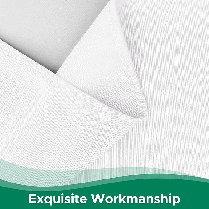 Biscaynebay Wrap Around Bed Skirts for Twin & Twin XL Beds 16" Drop, White Adjustable Elastic Dust Ruffles Easy Fit Wrinkle & Fade Resistant Silky Luxurious Fabric Solid Machine Washable