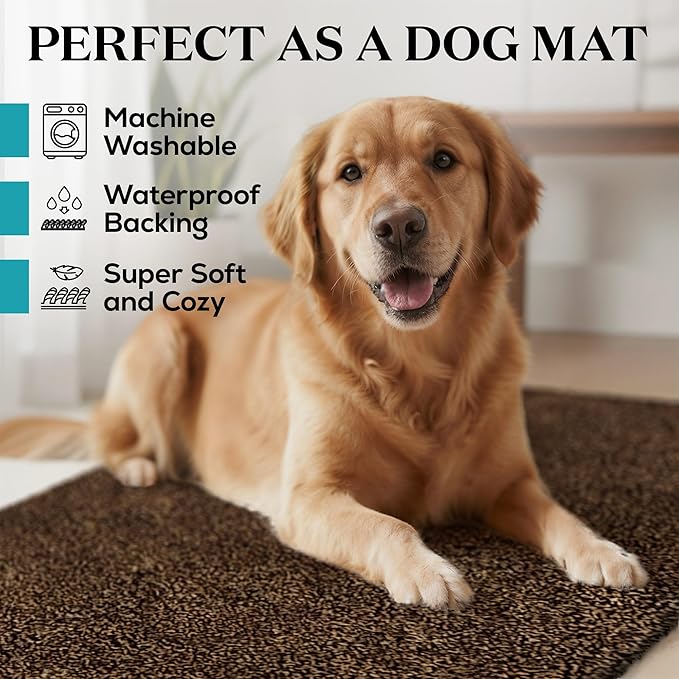 Premium Microfiber Indoor Door Mat – 36"x72" Washable Entry Mat, Non-Slip, Waterproof Backing, Super Absorbent, Low Profile Entryway Doormat for Indoor Entrance