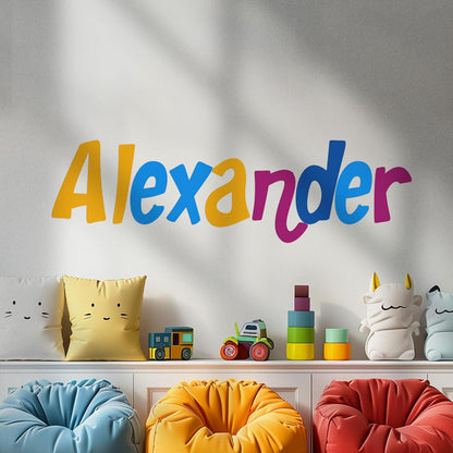 CRYPTONITE Personalize Your Name with Funny Font I Custom Wall Decal for Cute Room Decor I Custom Vinyl Lettering for Baby Nursery Decor I Stickers for Kids I Multiple Size Options (G. Kindergarten)